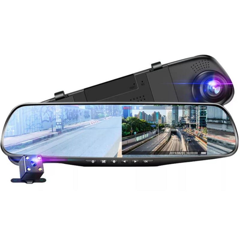 Espejo Retrovisor Con Doble Cámara DVR